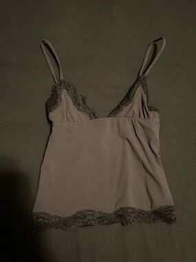 Black lace tank top